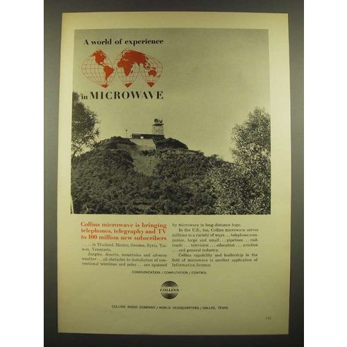 1966 Collins Microwave Ad - A World of Experience