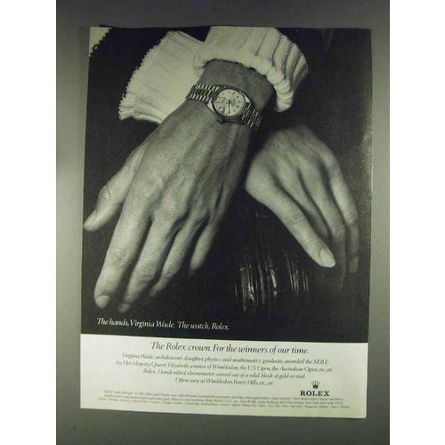 1979 Rolex Lady-Datejust Watch Ad - Virginia Wade