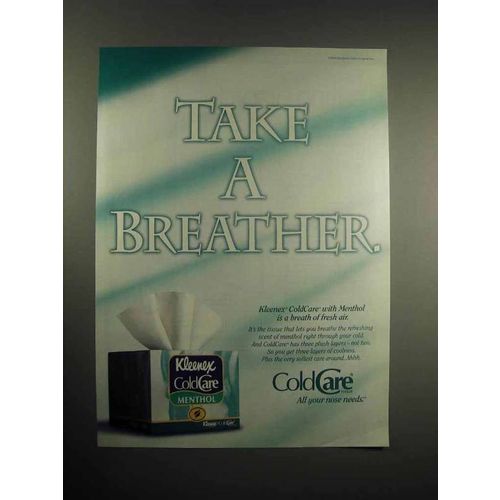 1999 Kleenex ColdCare Tissues Ad - Take a Breather