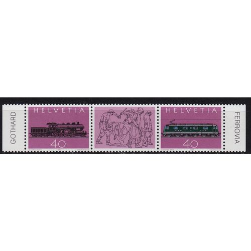 SCHWEIZ SWITZERLAND [1982] MiNr 1214-15 3er ( **/mnh ) Eisenbahn