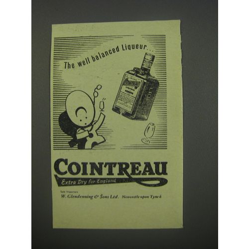 1954 Cointreau Liqueur Ad - The well balanced liqueur