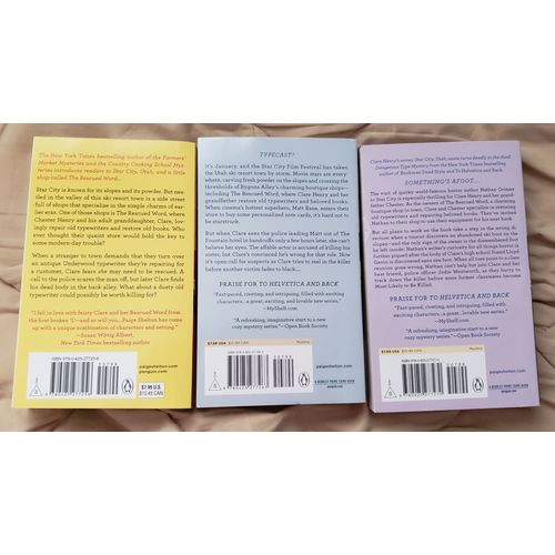 3 PB in A Dangerous Type Mystery series by Paige Shelton~Comic Sans Murder + 2