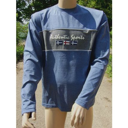 2 x FRANK EDEN AUTHENTIC SPORTS TOPS L/S T-SHIRT LARGE BNWT