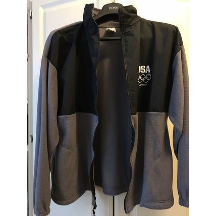 USA/ London Olympic Committee Wind Breaker Jacket Full-Zip Sz:XL Embroidered