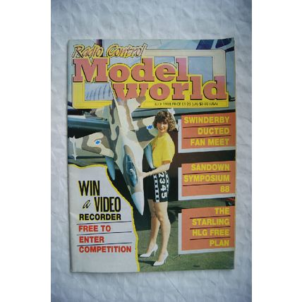 1988 Radio Control Model World Magazine - July + Plan for Starling Glider
