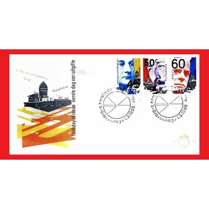 ZAYIX - 1980 Netherlands 594-596 FDC - Politicians