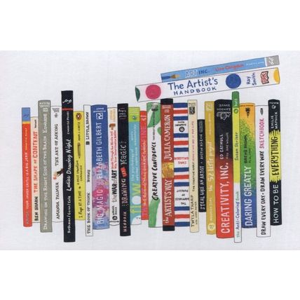 War Of Art Creative Creativity Bookshelf Book Painting Postcard