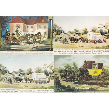 Post Office Wagons Mail Coaches Bath Andersgate Station 4x Postcard s