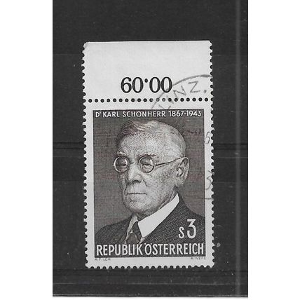 Austria.Birth Centenary of Karl Schonherr (poet) stamp.Fine Used.Aug22