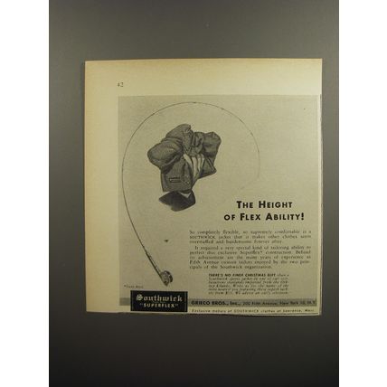 1952 Southwick Jacket Ad - The height of flex ability