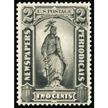 PR91 Mint VF NH 2¢ Newspaper Stamp With PFC Certificate CV $1,075. - Stuart Katz