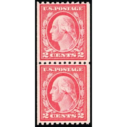 487, Mint VF/XF NH Scarce Coil Pair Post Office Fresh .. Stuart Katz