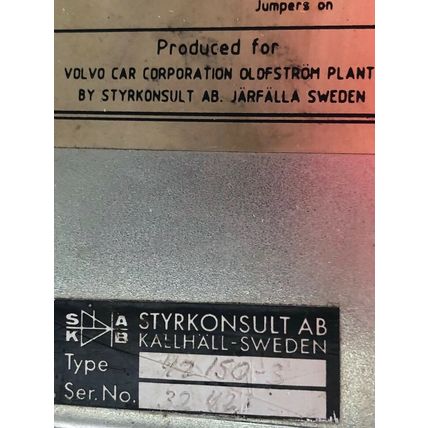 STYRKONSULT AB 42150-3,42-150-3 FOUR 4-QUADRANT THYRISTOR RECTIFIER 41643,EI