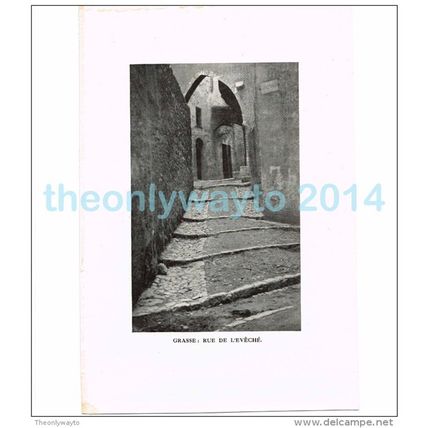 GRASSE, RUE DE L'EVECHE, FRANCE, PHOTO BOOK ILLUSTRATION, 1921