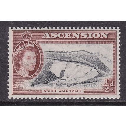Ascension 1956 Water Catchment 1/2d Mint Hung SG 57 VGC