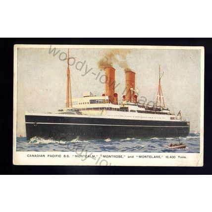 LS2891 - Canadian Pacific Liner - Montcalm, Montrose & Montclare. - postcard