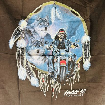 Hulett '98 Wyoming Bandana Lone Wolf Motorcycle Rider Scarf