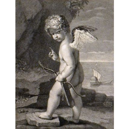 ABDUCTION OF HELEN 1781 Pietro Vitali - Guido Reni ANTIQUE ETCHING