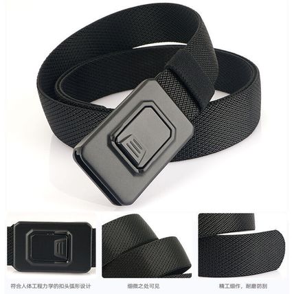 Alloy Casual Outdoor Buckle Men's Woven Elastic Fashion Belt