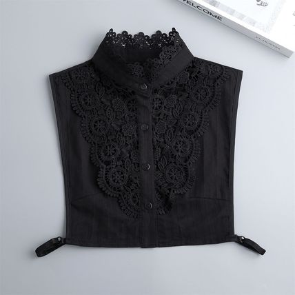 Ladies False Half Collar Fake Shirt Blouse Flower Lace Detachable Collar Bib