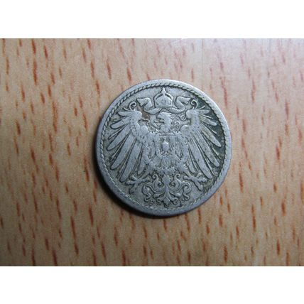 1900f 5 Pfennig Germany Empire Coin