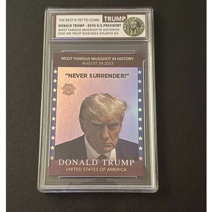 Donald Trump 2023 Mug Shot MAGA Trading Card - Special Edition MINT