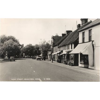 High Street Headcorn Kent Vintage Rare RPC Real Photo Postcard