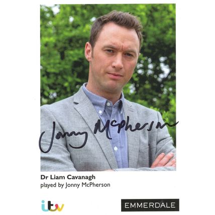 Jonny McPherson as Dr Liam Cavanagh Emmerdale Hand Signed Photo