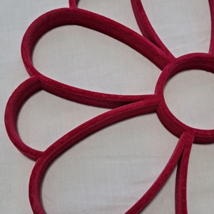 PINK Flower SCARF HANGER Belt Tie Velvet Holder Closet Organizer Storage Necktie