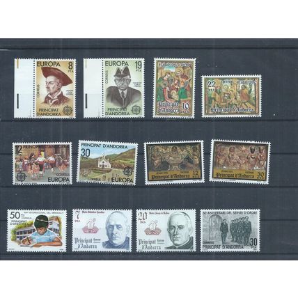Andorra stamps. 1980 & 1981 MNH lot. Europa, Christmas, Bishops of Urgel (AL680)