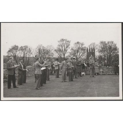 A Ceremony by the Church, c.1940s - Yorkshire Post Press Photo