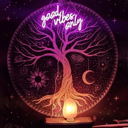 Good Vibes Only Neon Signs for Wall Decor, Pink Neon Sign for Bedroom, Good Vibe