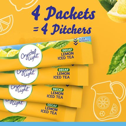 Crystal Light Sugar-Free Decaffeinated Lemon Iced Tea Naturally Flavored Powdere