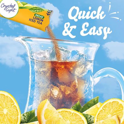 Crystal Light Sugar-Free Decaffeinated Lemon Iced Tea Naturally Flavored Powdere
