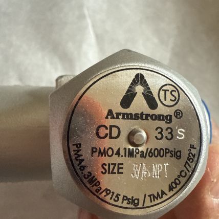 New 3/4" Npt Armstrong CD33S PMO 4.1MPa 600PSIG Disc Steam Trap,CD33 S Trap,AB