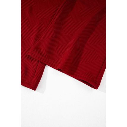 Red Dahlia Textured Loose Fit T Shirt and Drawstring Pants Set