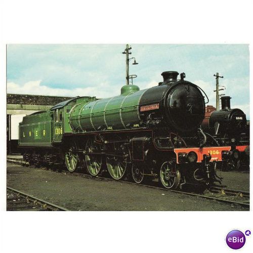 Railway Postcard LNER B1 1306 Mayflower CARNFORTH SHED 4-6-0 Loco