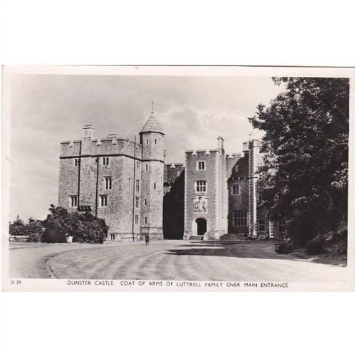 Dunster Castle Coat of arms of Luttrell Family, Somerset Postcard (SM096)