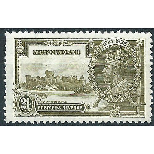Newfoundland 1935 SG253 24c Olive-Green Silver Jubilee Mounted Mint .. ..