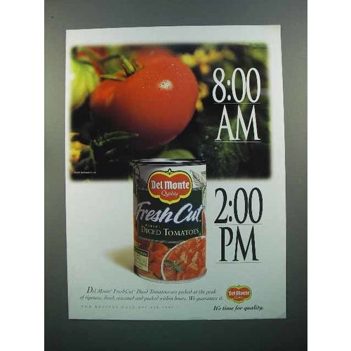1997 Del Monte Fresh Cut Diced Tomatoes Ad
