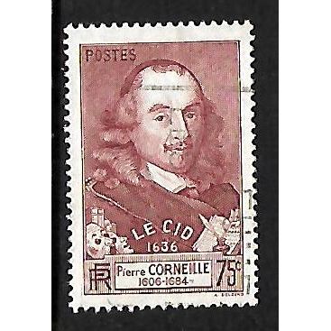 FRANCE 1937 75c RED PIERRE CORNEILLE SG 568 FINE USED