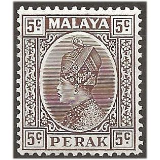 Perak 1935 SG91 5c Brown Mounted Mint . .. .