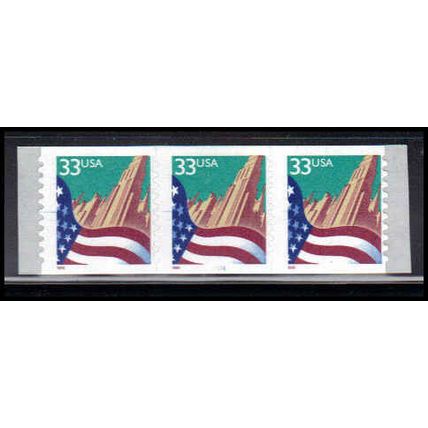 3281c 33c U.S. Flag Over City Fine MNH PNC 1111/3 PA4056