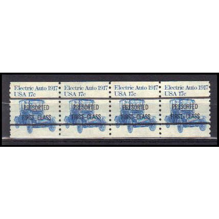 Used 1906a 17c Electric Auto Fine Strip of 4 Type A PreCnx CA0756