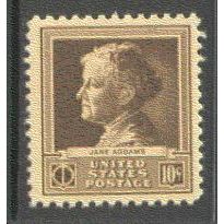 878 10c Jane Addams Fine MNH GA0382
