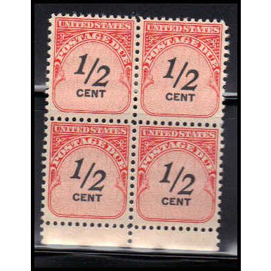 J88 1/2c Postage Due Fine MNH Blk/4 O7035
