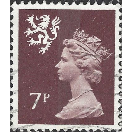 SCOTLAND, Queen Elizabeth II, Machin, brown-red 1978, 7p