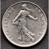 Coins. France 1965. 1/2 Franc Value