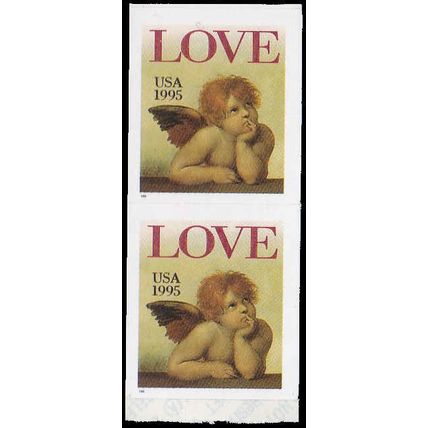 2949 32c Love Fine MNH BPS Vert Pair V4999