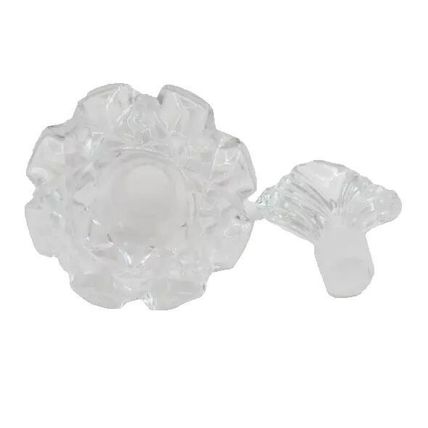 Glass Perfume Bottle with Fan Stopper 11 CM Ladies Gift Collectable Scent